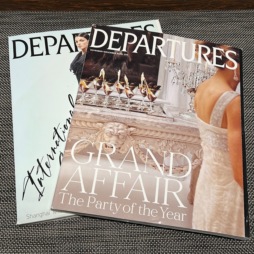 Departures Magazine Set of 2 (2005 and 2006)